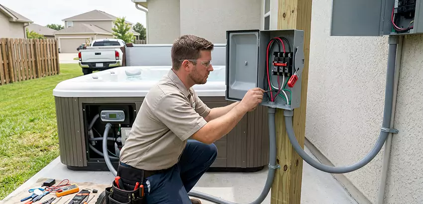 Outdoor Hot Tub Electrical Installation in Franklin