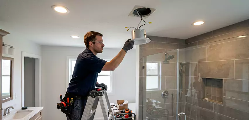 Bathroom and Shower Recessed Lighting Installation in Franklin